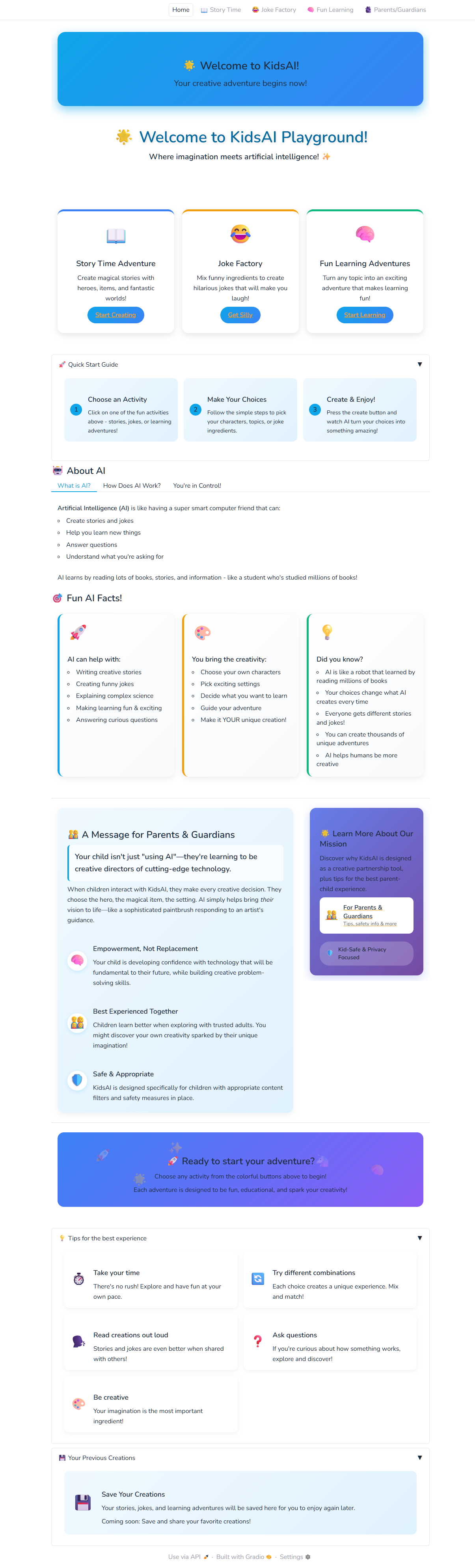 Kids AI Platform